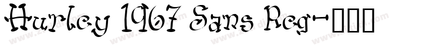 Hurley 1967 Sans Reg字体转换